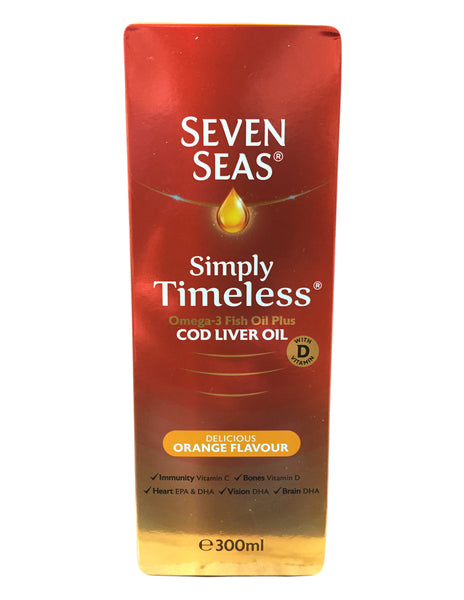 <b>SEVEN SEAS</b><br>Delicious Orange Flavour Cod Liver Oil