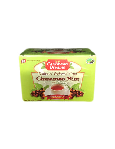 <b>CARIBBEAN DREAMS</b><br>Cinnamon Mint Natural Herbal Tea - 20 Bags