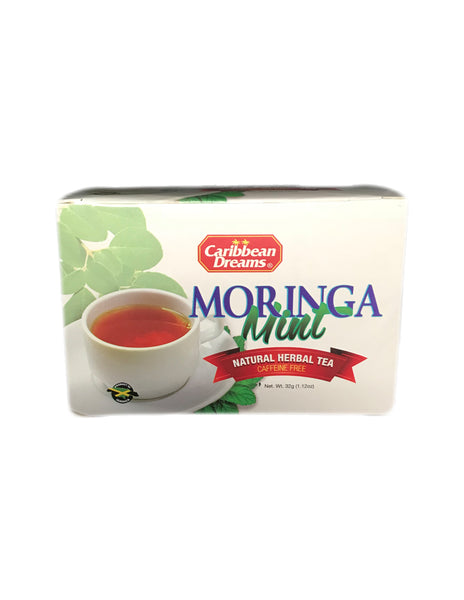 <b>CARIBBEAN DREAMS</b><br>Moringa Mint Natural Herbal Tea - 20 Bags